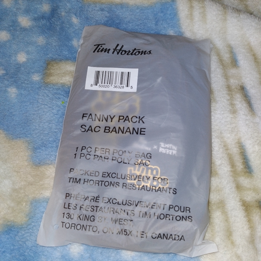 NWT Justin Bieber X Tim Hortons Tim Biebs Fanny Pack/ Bag - Picture 2 of 2